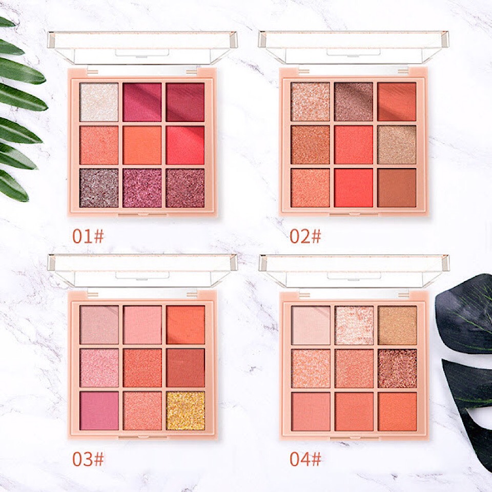 BẢNG PHẤN MẮT 9 Ô SIVANNA COLORS VELVET TOUCH PALETTE