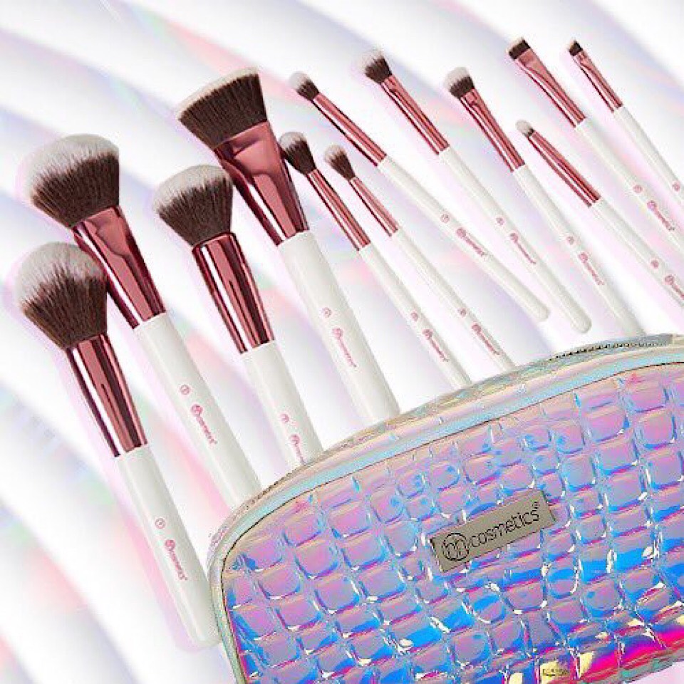 bộ cọ BH cosmetics crystal quartz 12 piece brush set with cosmetics case