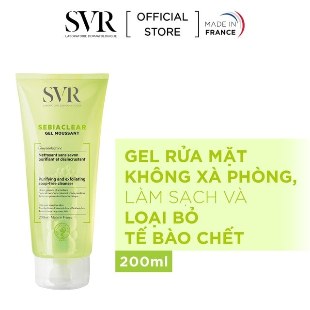 Gel rửa mặt SVR Gel Moussant 200ml