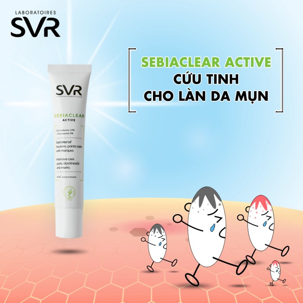 Kem Dưỡng Làm Giảm Mụn và Dầu Nhờn SVR Sebiaclear Active 40ml