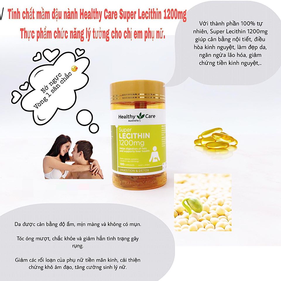 Mầm Đậu Nành Healthy Care Super Lecithin 1200mg