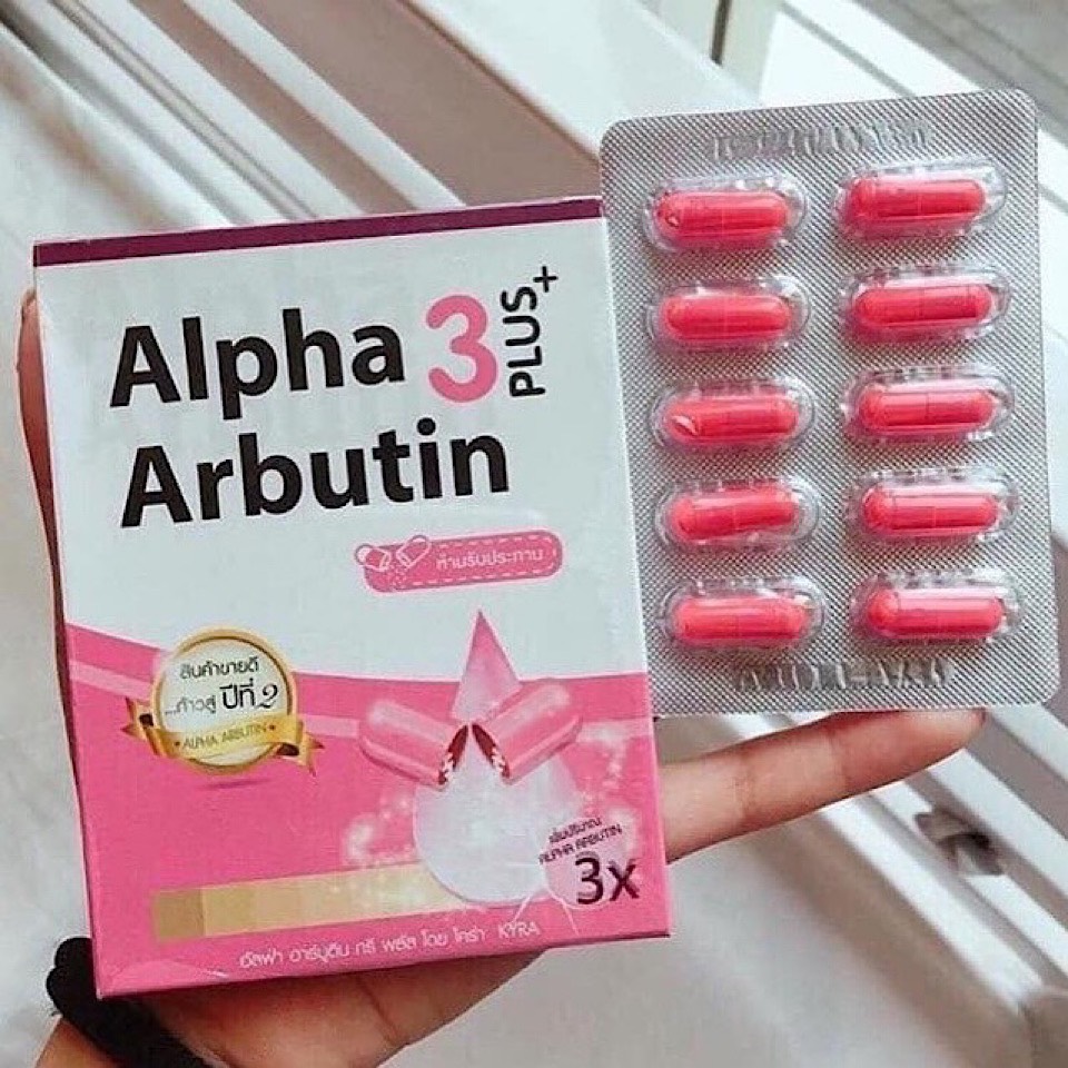 Viên kích trắng Alpha Arbutin 3 Plus+ hộp 10 viên