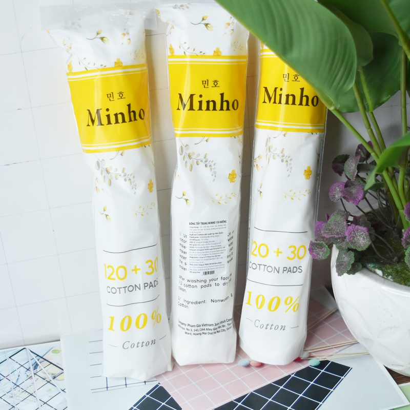 Bông Tẩy Trang Minho Cotton Pads 150 Miếng