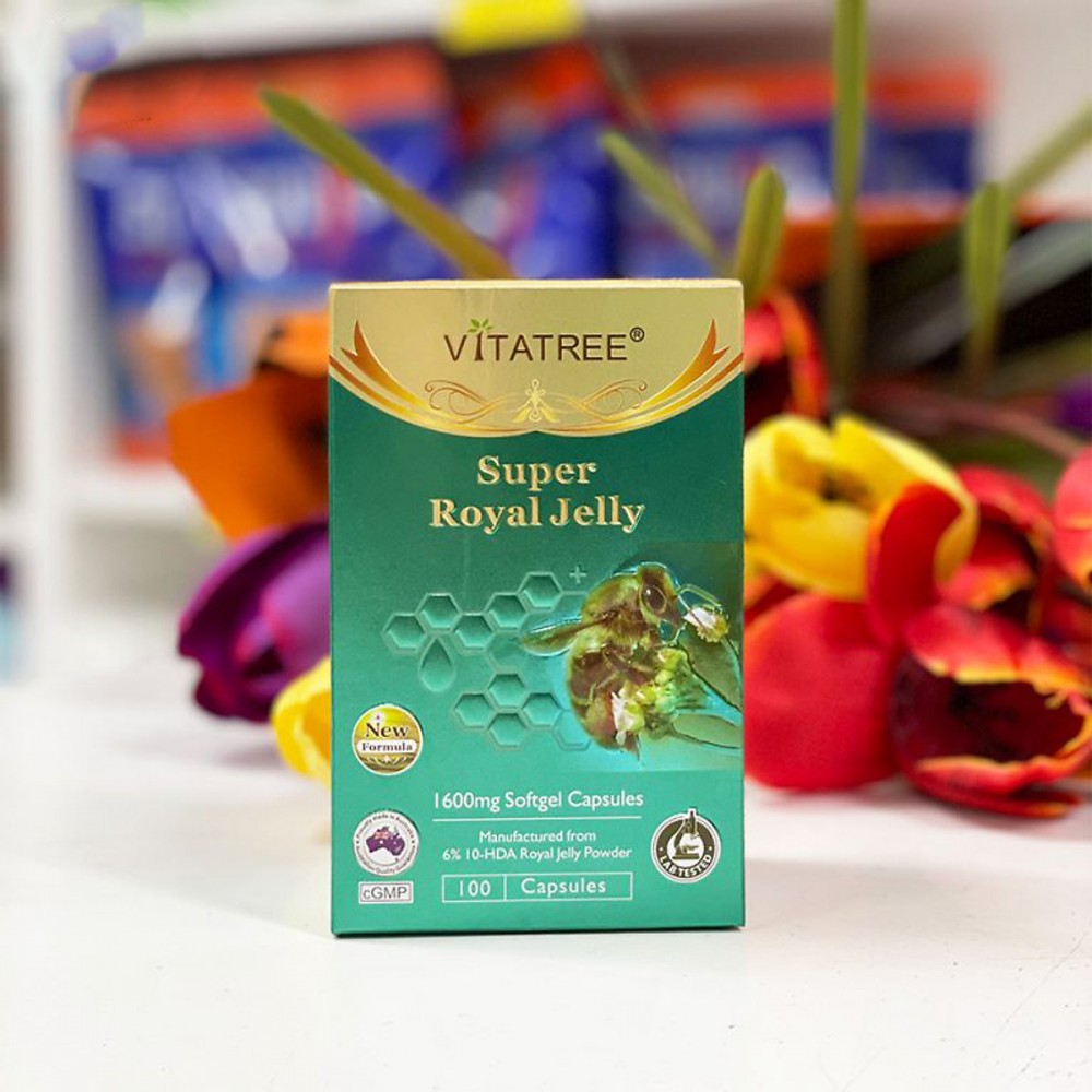 Viên uống sữa ong chúa vitatree super royal jelly 1600mg