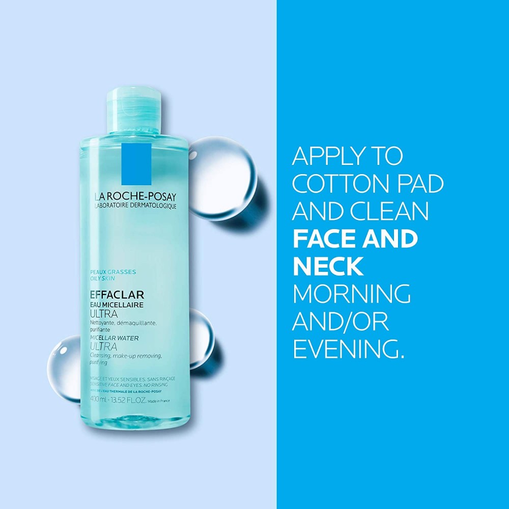 Nước Tẩy Trang Làm Sạch Sâu & Kiểm Soát Bã Nhờn Cho Da Dầu Nhạy Cảm La Roche-Posay Effaclar Micellar Water Ultra Oily Skin 400ml