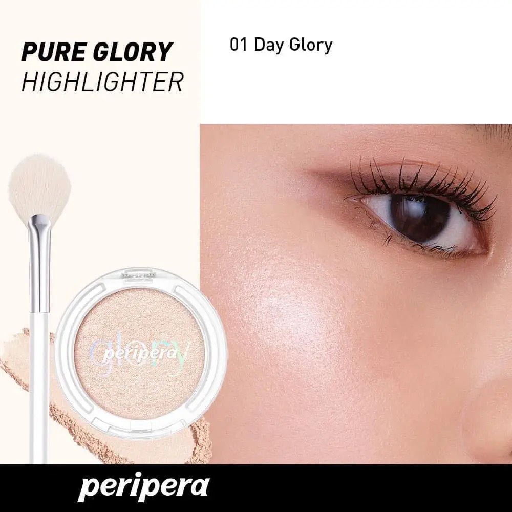 Phấn Bắt Sáng Peripera Pure Glory Highlighter Set Tặng kèm cọ